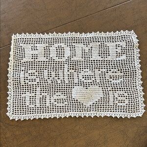 White Crochet Home Decor
